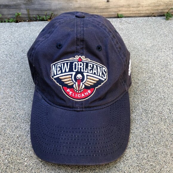 ADIDAS NEW ORLEANS PELICANS Dad Baseball Hat Men's NBA Blue Adjustable Cap - Picture 1 of 5